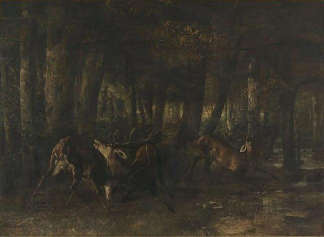 Gustave Courbet Spring Rut The Battle of the Stags